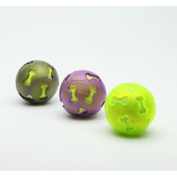 Cute Bone Hollow Plastic Balls With Toys Inside 53g BSCI Certification