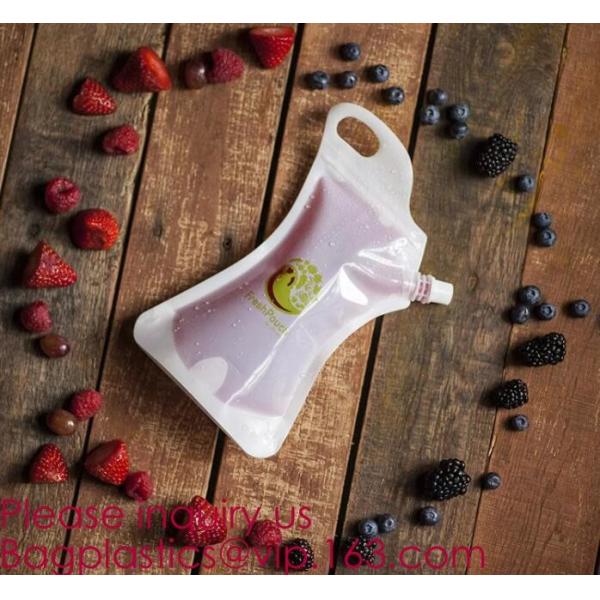Custom Printing Logo High quality Eco-friendly Reusable Soft drink bag with spout,stand up spout pouch doypack aluminum