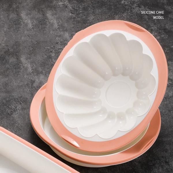 Close-up of square baking pan with non-stick silicone surface