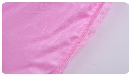 Natural mulberry silk quilt 100% cotton jacquard fabric in light pink /dark pink color