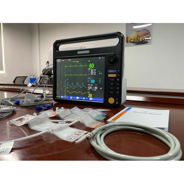Fanless Veterinary Multiparameter Monitor Multilingual With 12.1 Inch Screen