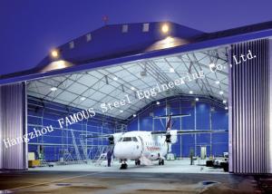 China Airport Development Aircraft Hangar Buildings , Steel Airplane Hangars Constructions on sale