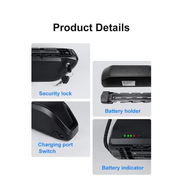 48V 13ah Electric Bicycle Rechargeable Hailong Li-ion E-Bike Battery