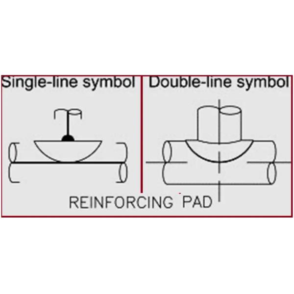 RF Pad Pipe Branch Connection Table Reinforcing Pad 90° Deg CS Fittings