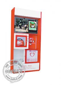 China Lcd Display Cabinet Kiosk Digital Signage With Wifi , Aed Emergency Cardiac First Aid Advertising Station on sale