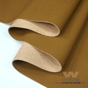 Quality Yellowish Brown Carbon Design Leather Upholstery Fabric For Cars seller polyurethane resin coating for sale