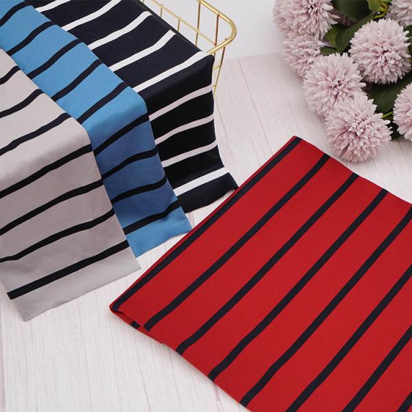Breathable Mercerized Cotton Fabric Striped Yarn Dyed For Polo Shirt