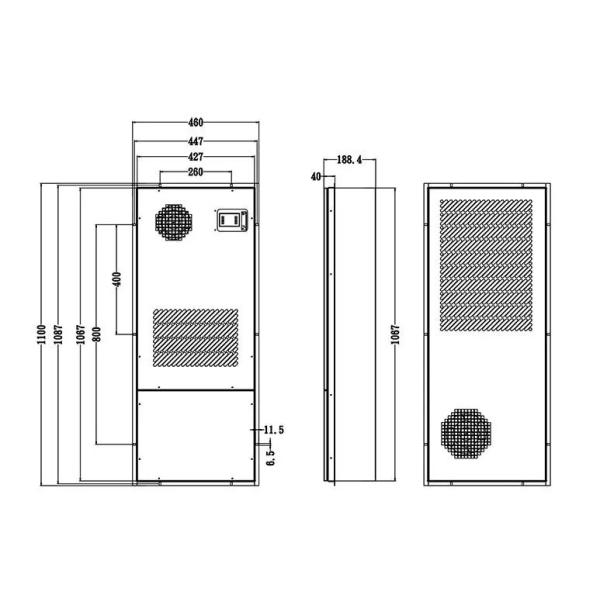 IP55 Industrial Cabinet Air Conditioner , Electrical Panel Air Conditioner