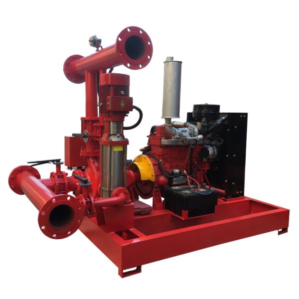 Electric Water High Pressure Stainless Steel Red Standard Exporting Plywood Case 100% Copper Wire Diesel Engine Driven Fire Pump