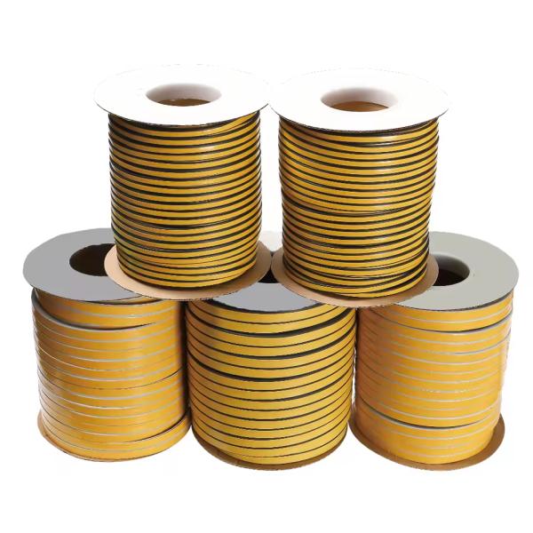 Self-adhesive Epdm D Type Rubber Sealing Strip Universal Weather Foam Tape Sponge for Door Window