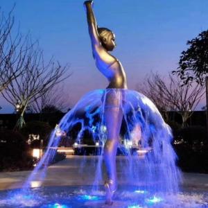 Buy cheap Bronze Ballerina Fountain Statue Lady Brass Water Fountain Sculpture from wholesalers