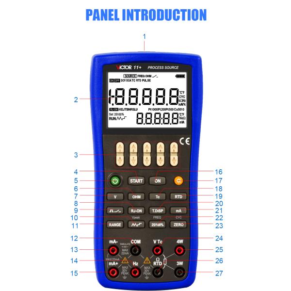 VICTOR 11+ Process Signal Source handheld calibrator process calibrator multimeter digital calibrator