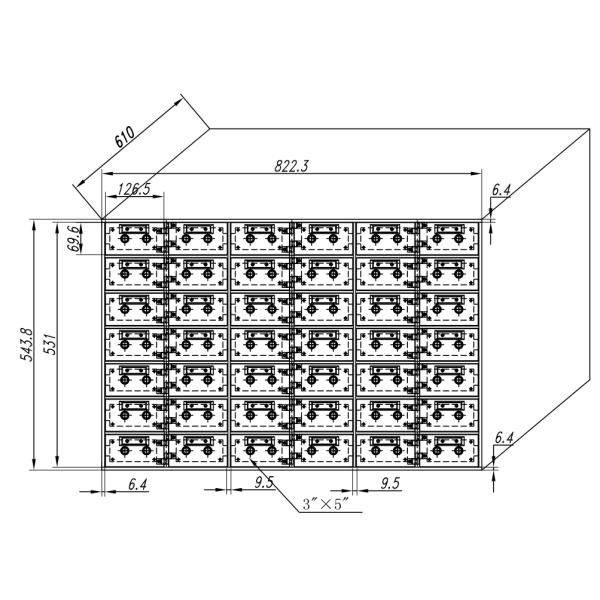 822mm Width 540mm Height Fire Safe Locker For Home 180 Degree Open
