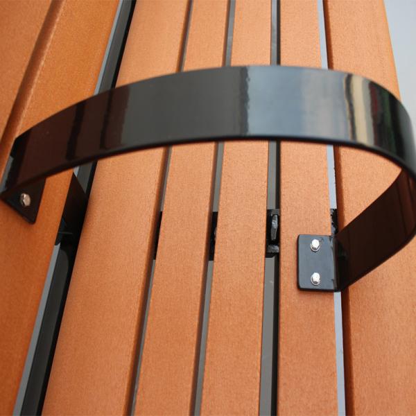 3 Seater Outdoor Recycled Plastic Benches With Cast Aluminum Legs 1800mm Length