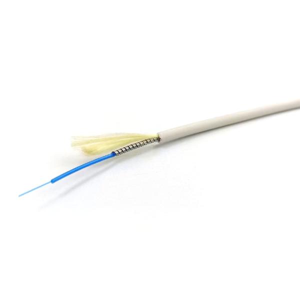 SM MM LSZH PVC Spiral Steel Armoured Fiber Optic Cable , Tactical Fiber Optic Cable Indoor