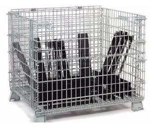 Quality Secure Storage Pallet Stackable Wire Mesh Container for sale
