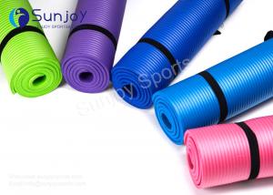 Quality Sunjoy Premium Cheap Workout NBR Yoga Mat With Strap Fitness & Exercise Mat with Easy-Cinch NBR Yoga Mat Carrier Strap for sale