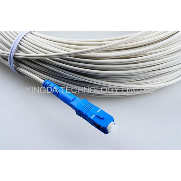 Indoor FTTH Fiber Optic Patch Cord 3M With SC / UPC Connectors FRP Strength Member