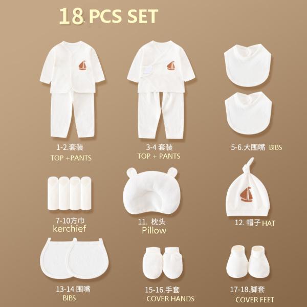Golden supplier organic 100% cotton baby clothes jumpsuits box newborn new born baby gift set