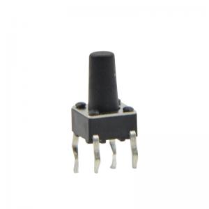 Quality Black Passive Electronic Components Waterproof Tact Switch 6x6 With Copper Pin for sale