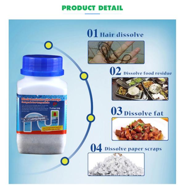 Instantly Toilet Pipe Drain Cleaner Powder/ Hair Clog Removing Powder