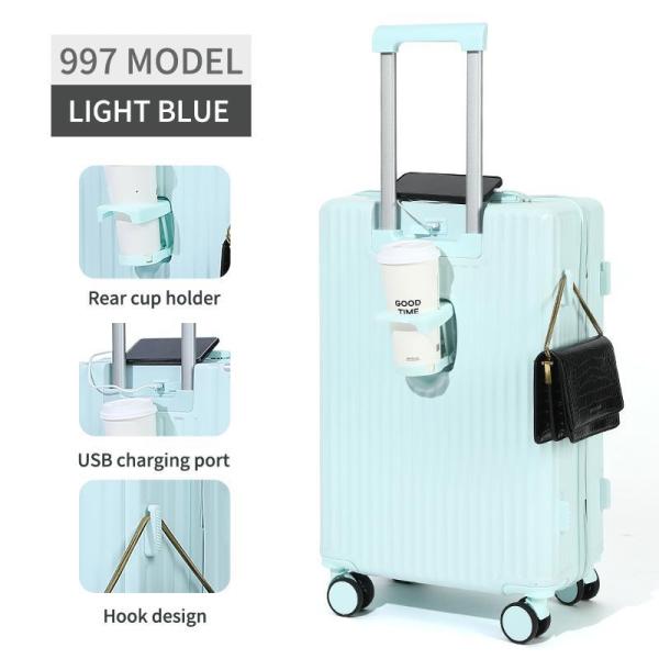 Upgrade Your Travel Gear with our ABS PC Aluminum Suitcase Available in Multiple Colors and Sizes
