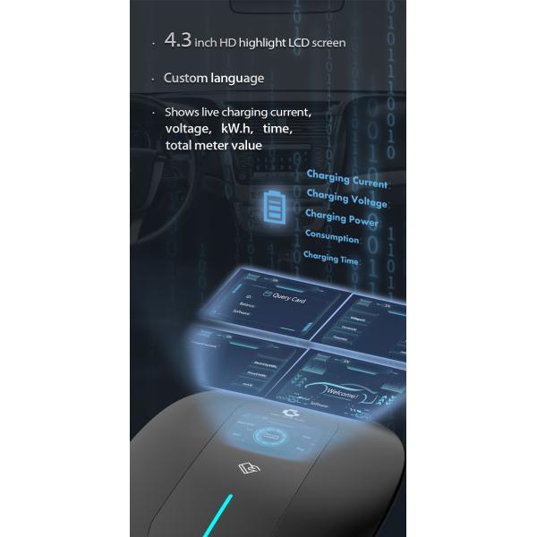 230V 11kw AC Single Phase EV Charger IP66 Wallbox EVSE Plug