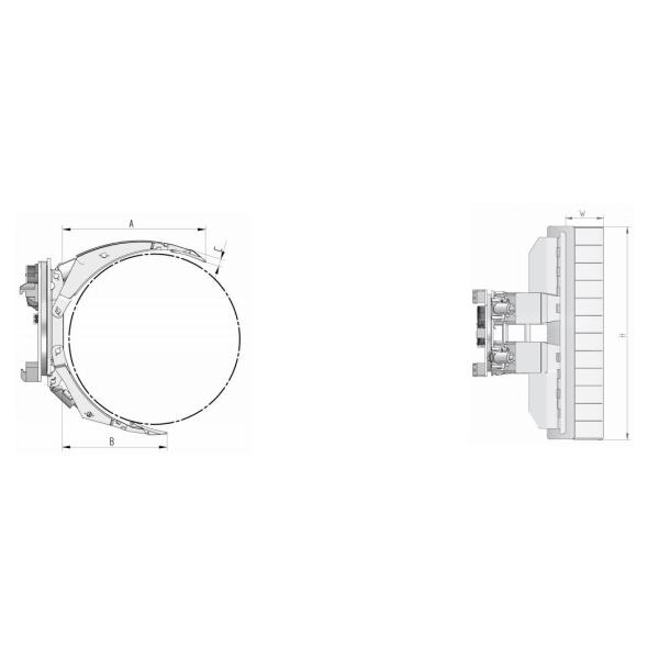 1ton To 4.5ton Forklift Tire Clamp Attachment Electric Forklift Parts
