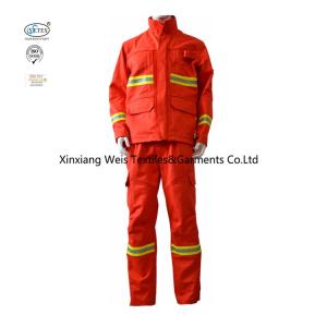 China Rip Stop Insulated Double Layers Protection 320gsm Fire Retardant Suit on sale