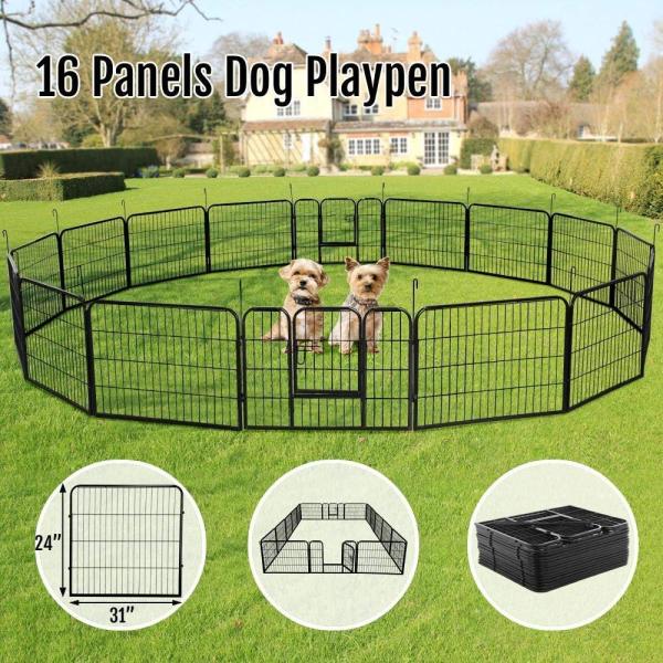 Modular Outdoor Metal Dog Kennel Heavy Duty Large Exercise Pet Playpen
