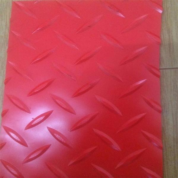 Outdoor PVC Garage Flooring Steel Plate Pattern Beautiful Decoration