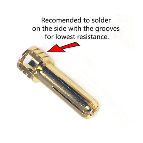 Flat Top 5mm Gold Plated Bullet Connectors , Brass Gold Plated Speaker Banana Plugs