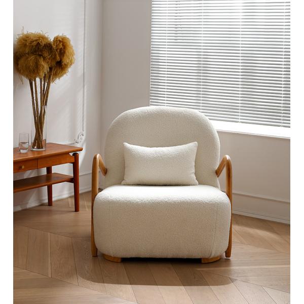 870*660mm Teddy Lounge Fabric Leisure Chair 36cm Scientific Sitting Height