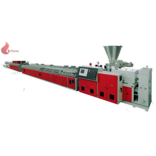 55KW 280kg / h PVC wood plastic composite decking Extrusion Machine