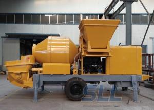 Lightweight Concrete Mixer Pump With Mixer Electric Motor Double Shaft Type