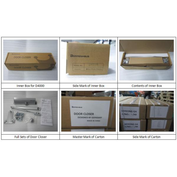 Soft Close 180 Degree Door Closer , Safety Control Overhead Closer for Steel Door