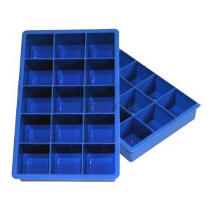 China Silicone Ice Cube Tray Molds Candy Mold Chocolate Mold, 15 Cavity, Set of 2 on sale