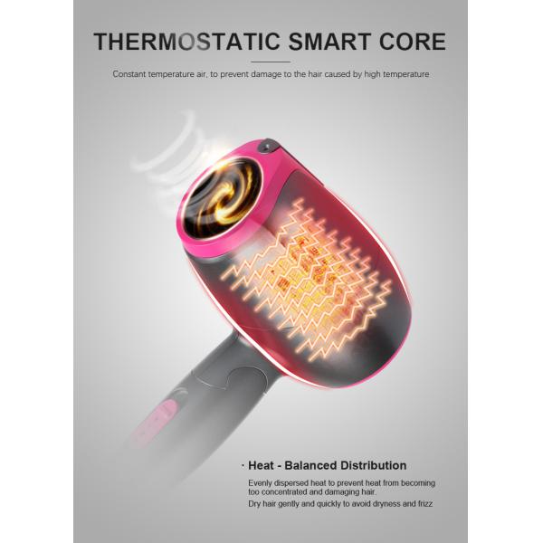 Household Small Folding Travel Hair Dryer 1000W Negative ion Plastic Material