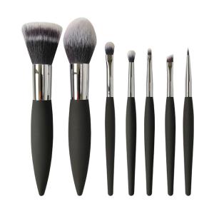 Quality 7 Pieces Luxury Travel Makeup Brush Set Easy Grip Durable Plastic Handle for sale