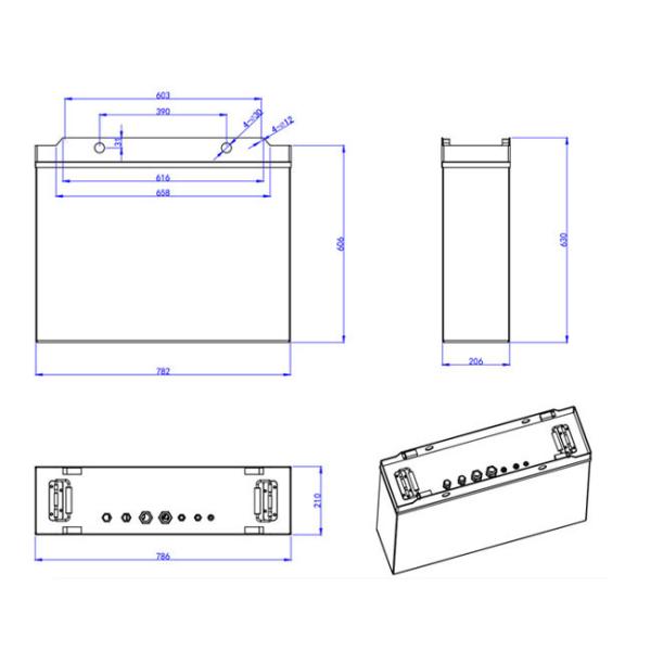 25.6V 277Ah Deep Cycle Forklift Battery Lifepo4 Lithium Battery 7091Wh High Energy Density