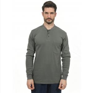 Quality Welder Cotton Flame Resistant Long Sleeve Shirts With Buttons CAT2 for sale
