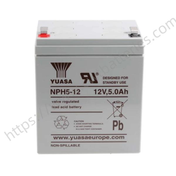 YUASA NPH5-12 High Rate VRLA Battery 12V 5.0Ah AGM Sealed Lead Acid Battery for UPS Emergency Power System