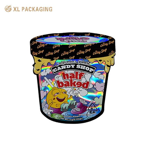 XL Packaging Custom Paper Sticker Smell Proof Mylar Zipper Bag Candy Doypack Seal Stand Up Plastic Pouch Packaging