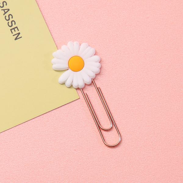 Cute Cartoon Silicone Bookmarks with Colorful Paperclips for Kids School Teacher Office Supply