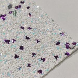 1.2mm 54/55' Fireproof PU Leather Sparkle Glitter Fabric
