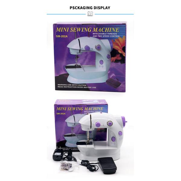 UFR-202 Mini Sewing Machine Manual Feed Mechanism and Adjustable Stitch Length for Home