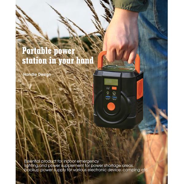 100W Solar Portable Power Station Battery 110V 220V Generator For Outdoor Camping