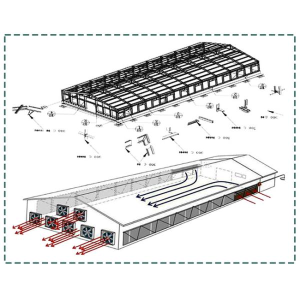 High Strength Energy Efficient Steel Buildings For Goat / Sheep