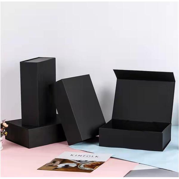 Customized Black Magnetic Shoe Box Paperboard Fancy Packaging Box