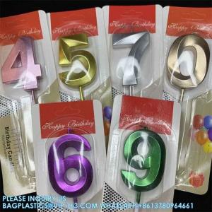 China Colorful Happy Creative Birthday Number Sparkler Candle Cake Decoration Supplies Wedding Party Paraffin Wax Lucky on sale